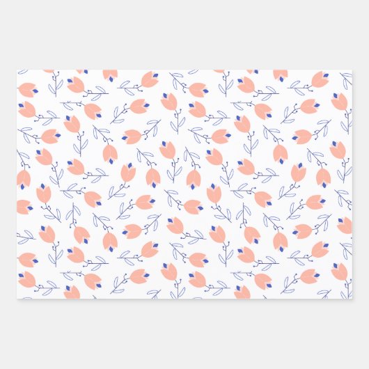 Modern Spring Floral Wrapping Paper (Voorkant 2)