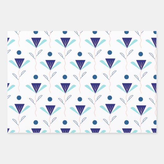 Modern Spring Floral Wrapping Paper (Voorkant)