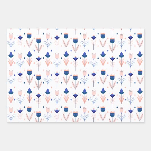 Modern Spring Floral Wrapping Paper (Voorkant 3)