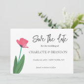 Modern Spring Garden Artist Floral Wedding Save The Date (Staand voorkant)
