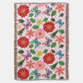 Modern Spring Garden Butterfly Floral  Deken (Voorkant Verticaal)