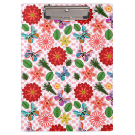 Modern Spring Garden Butterfly Floral  Klembord