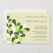 Modern Spring Green Wedding Invitations Kaart (Voorkant)