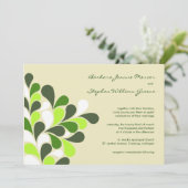 Modern Spring Green Wedding Invitations Kaart (Staand voorkant)