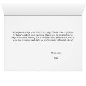 Modern Spring Meadow Birthday Card for Great Aunt (Binenzijde Horizontaal (Onderkant))