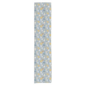 Modern Spring Tulip Botanical Table Runner Korte Tafelloper (Voorkant)