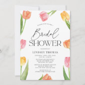 Modern Spring Tulips Vrijgezellenfeest Kaart (Voorkant)