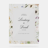 Modern Spring Wedding Welcome Acryl Bord (Voorkant)