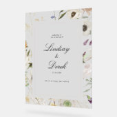 Modern Spring Wedding Welcome Acryl Bord (Hoek)
