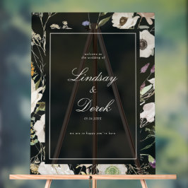 Modern Spring Wedding Welcome Acryl Bord