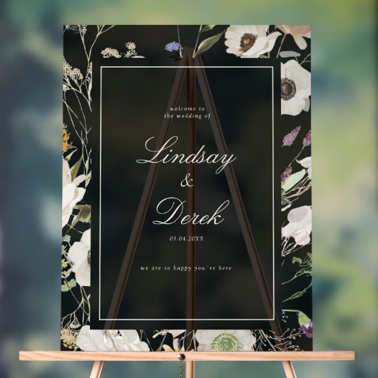 Modern Spring Wedding Welcome Acryl Bord (Neutraal)