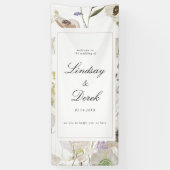  Modern Spring Wedding Welcome Spandoek (Verticaal)