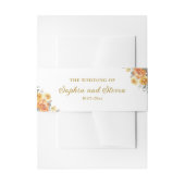 Modern spring wedding with orange Flowers Uitnodigingen Wikkel (Voorkant Voorbeeld)