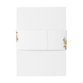 Modern spring wedding with orange Flowers Uitnodigingen Wikkel (Achterkant Voorbeeld)