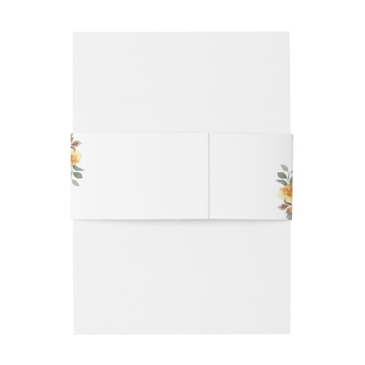 Modern spring wedding with orange Flowers Uitnodigingen Wikkel (Achterkant Voorbeeld)