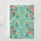 Modern Spring Wildflower Happy Easter Familiefoto Feestdagenkaart (Achterkant)