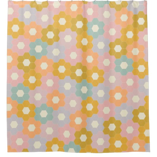  modern springstofpatroon in pasta douchegordijn (Voorkant)