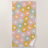  modern springstofpatroon in pasta strandlaken (Voorkant)