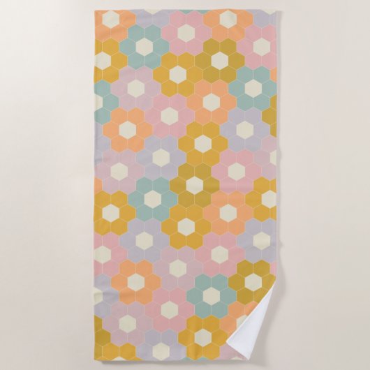  modern springstofpatroon in pasta strandlaken (Voorkant)