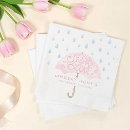 Modern Sprinkle Baby shower Pink Servet