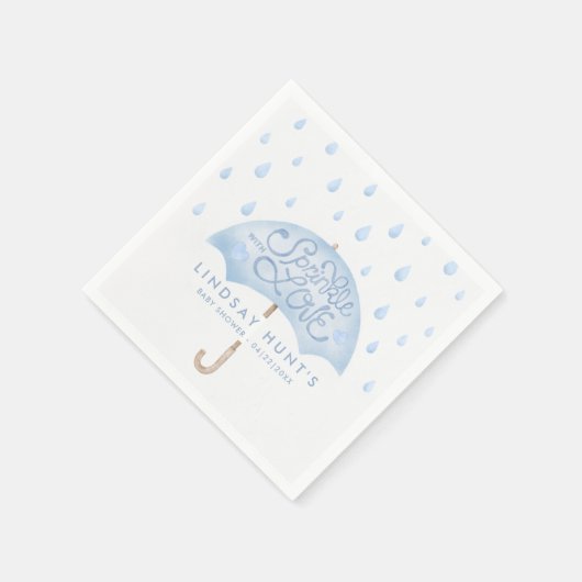 Modern Sprinkle Baby shower Pink Servet (Hoek)