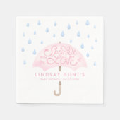 Modern Sprinkle Baby shower Pink Servet (Voorkant)