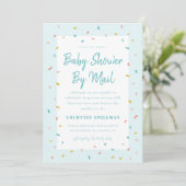Modern Sprinkle Baby shower via Mail Invitation (Staand voorkant)