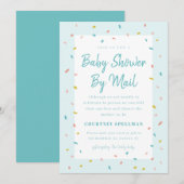 Modern Sprinkle Baby shower via Mail Invitation (Voorkant / Achterkant)