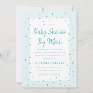 Modern Sprinkle Baby shower via Mail Invitation