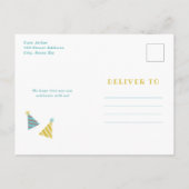 Modern Sprinkles Foto's Birthday Uitnodiging (Achterkant)