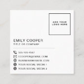 Modern Sprinkles Pattern Toevoegen Logo Zwart en G Vierkante Visitekaartje (Achterkant)