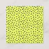 Modern Sprinkles Pattern Toevoegen Logo Zwart en G Vierkante Visitekaartje (Voorkant)