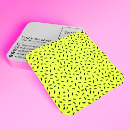 Modern Sprinkles Pattern Toevoegen Logo Zwart en G Vierkante Visitekaartje