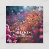 Modern Square - Artistic Bloom Vierkante Visitekaartje (Voorkant)
