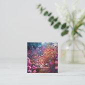 Modern Square - Artistic Bloom Vierkante Visitekaartje (Staand voorkant)