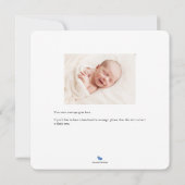 Modern Square Baby Geboortekaart Fotokaart Aankondiging (Achterkant)