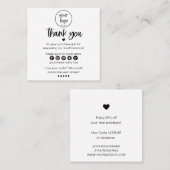 Modern Square Business Hartelijk dank voor het inv Vierkante Visitekaartje (Voorkant / Achterkant)