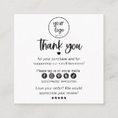 Modern Square Business Hartelijk dank voor het inv Vierkante Visitekaartje (Voorkant)