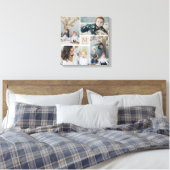 Modern Square Family Monogram Photo Collage Canvas (Insitu (Slaapkamer))