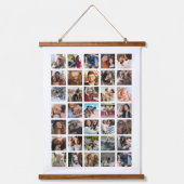 Modern Square Photo Collage Hanging Tapestry Hangend Wandkleed (Voorkant)