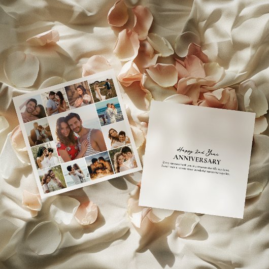 Modern Square Photo Collage Wedding Jubileum