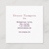 Modern Square Professional Vierkante Visitekaartje (Achterkant)