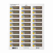 Modern Square Sketch ONE Boy Fothday Party Etiket (Full Sheet)