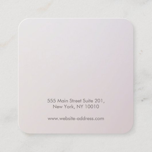 Modern Square Stud Earring Holder Square Vierkante Visitekaartje (Achterkant)