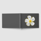 Modern Square White Plumeria Flower, Wedding Gastenboek (Volledig)
