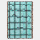 Modern_Squares(c) Turquoise_Blue-Blanket_ Deken (Voorkant Verticaal)