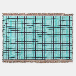 Modern_Squares(c) Turquoise_Blue-Blanket_ Deken