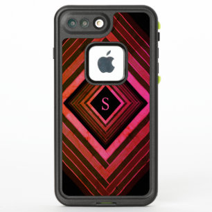 Modern Squares Roze Geometrische monogram