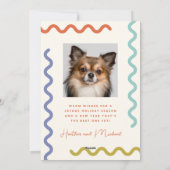 Modern Squiggle unieke vakantie fotokaart Feestdagenkaart (Achterkant)