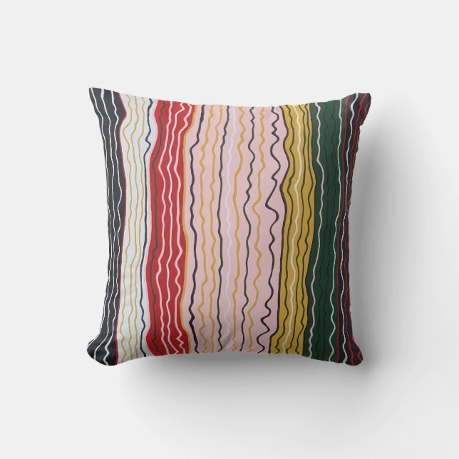 Modern Squiggles 2 16 x 16 Poly Sierkussen (Voorkant)